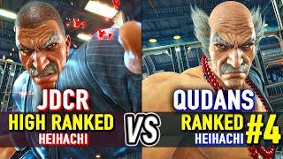 T8  JDCR (High Ranked Heihachi) vs QUDANS (#4 Ranked Heihachi)  Tekken 8 High Level Gameplay