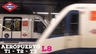 Metro De Madrid: Aeropuerto T1 - T2 - T3 [L8] [Serie 8000] | ItzAlfredoYT