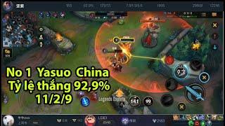 Yasuo Tốc chiến | Người chơi Yasuo số 1 của Trung Quốc với tỷ lệ thắng 92,9% sẽ chơi Yasuo ntn