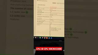 How to get CPU ID? CPU microcode instruction for bios editing #lciit