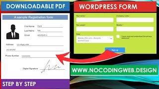 [free] Creating PDF from a WordPress form - Step by Step Tutorial