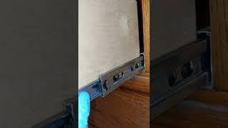 How to remove a drawer with a slide guide... #drawerslide #armoiredrawers #drawerremoval #drawers