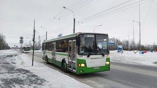 Автобус, маршрут №96 (через оборот на Загребском) ЛиАЗ-5293.53 б.3448 (23.12.2021) Санкт-Петербург