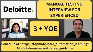 Manual Testing Interview Questions and Answers| Manual Testing Mock Interview for Experienced