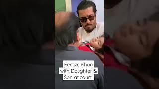 Feroze Khan with his children at Court