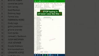 How to use the LOWER function in Excel ‼️ # shorts #excel #computer