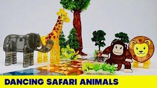 Meet Dancing Safari Animals with Magna-Tiles | Kid's Toys!