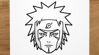 How to draw TOBIRAMA SENJU (NARUTO) step by step, EASY