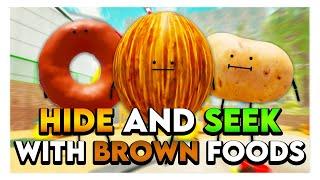Roblox SECRET STAYCATION HIDE & SEEK WITH BROWN FOODS! 