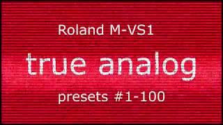 Roland M-VS1. Part 1. Presets #1-100