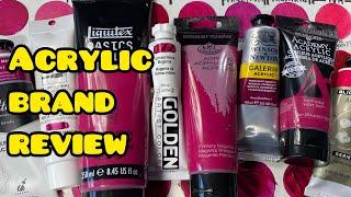 Best Acrylic Paint | Brand Comparison | Quinacridone Magenta