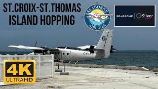 4K Seaborne Airlines De Havilland Canada DHC-6-300 Takeoff from St. Croix | St. Croix - St. Thomas