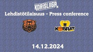 Lehdistötilaisuus Kauhajoki - Kobrat 14.12.2024