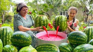 Grandma canning Watermelon Juice for the Winter! More Delicious than Fresh