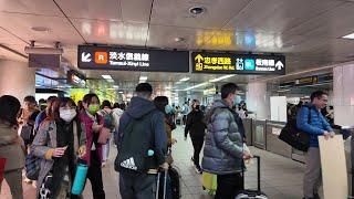 Taipei Main Station & MRT Ride during Evening Rush Hour (Q Square to Zhongxiao Dunhua)