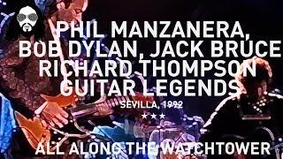 BOB DYLAN    PHIL MANZANERA  JACK BRUCE RICHARD THOMPSON     ALL ALONG THE WATCHTOWER 1992 GUITAR LE