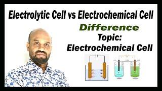 Lesson 4: Electrolytic Cell vs Electrochemical Cell | Difference | Topic: Electrochemical Cell