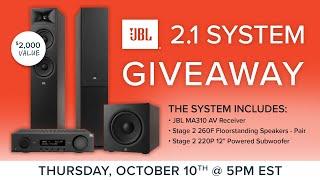 JBL 2.1 System Giveaway: MA310 AVR + Stage 2 Speakers