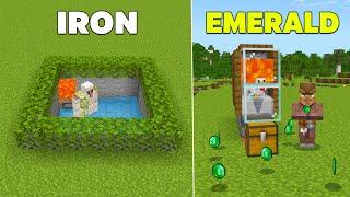 TOP 3 Farms for Beginners in Minecraft Bedrock 1.21!(Iron Farm, Emerald Farm)