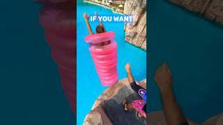 Tube jumping into swimming pool in Blue Tree Phuket #bluetreephuket