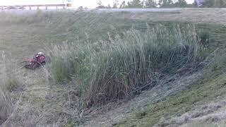 RC Mowers TK-52XP Tracked Slope Mower on Steep Highway Overpass