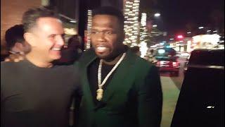 50 Cent Rapper Spotted at Restaurant in Beverly Hills | Celebrity Street