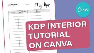 Create Professional Interiors for FREE on Canva (for KDP Low Content Books)