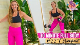 30 Minute Full Body HIIT Workout | Build Muscle+Burn Fat! No Jumping! | STF - Day 19