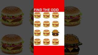 Find odd "BURGER"  emoji    #S146