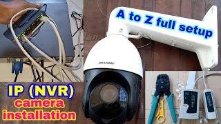 IP Camera full installation ।। NVR camera full setup ।।ewc।।  Ptz camera installation