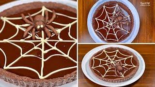  CROSTATA AL CIOCCOLATO CON RAGNATELA   crostata di halloween 