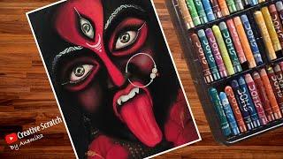 Easy Kali Mata Drawing | Angry Kali Mata Drawing | Kali Thakur Drawing Easy