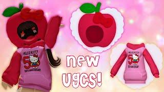 NEW UGCs! Hello Kitty Apple Hat & Hoodie | Roblox My Hello Kitty Cafe | Riivv3r