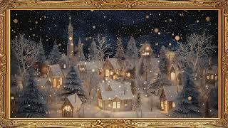 Christmas Village Frame TV Art Modern Abstract Screensaver Framed 4K HD Wallpaper Winter Slideshow