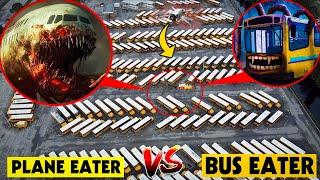 DRONE CATCHES PLANE EATER VS BUS EATER IN REAL LIFE BATTLE! | MAN EATING BUS SCP 2086 VS PLANE EATER