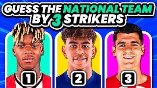 Guess the NATIONAL TEAM by 3 STRIKERS - Guess the Football Club | QUIZ FOOTBALL TRIVIA 2024