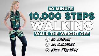 10000 STEPS WALKING WORKOUT | 10K Steps Challenge! 1 Hour Fat Burning Endurance Knee Friendly