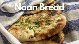 Homemade Naan Bread Recipe | Naan Recipe With Yeast | Tawa Naan | Garlic Naan Bread | Vegan Naan