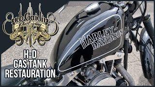 HD Gas Tank - lettering and pinstriping