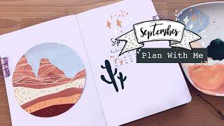 PLAN WITH ME ll September 2021 Bullet Journal ll Desert Theme