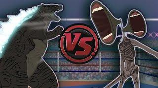 GODZILLA vs SIREN HEAD! (Siren Head vs Godzilla Animation) | CARTOON RAP ATTACK!