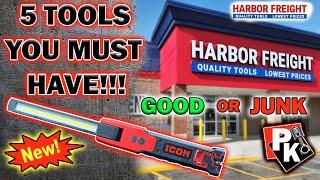 5 HARBOR FREIGHT TOOLS YOU MUST HAVE!!! #harborfreight #tools #toolreviews #toolbox #toolhaul #icon