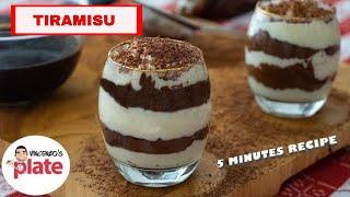 5 MINUTES EASY TIRAMISU RECIPE | How to Make Tiramisu in a Glass (No Eggs)