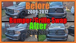 Complete Swap 4th Gen Ram Sport Express Bumper swap Part 2 2009-2018 Ram 1500 #ram1500 #ram #dodge