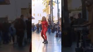 Enola Bedard dancing "Oops I did it again" by Britney spears on Tik tok