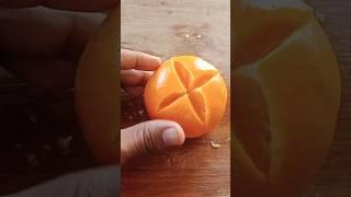 morning orange cutting tequnic #orangepeeling #cuttingart #fruitcarving #foodart #mango