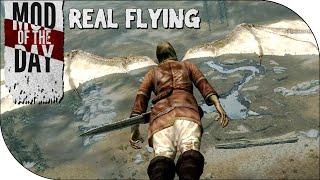 Skyrim Mod of the Day - Episode 275: Real Flying w/ Gliding & Collisions!