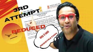 Only 5 lakh registration 3rd attempt removed  | Saleem sir  #nta #jee 2025#pw #nta update