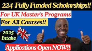 UK Fully-funded Scholarships for ALL Master's courses, Apply NOW!!