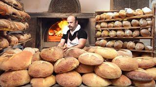 Making sourdough village breads in the bakery! Traditional Turkish bread secrets